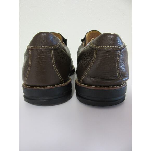 SANDRO MOSCOLONI Brown Leather 12 EEE Slip On Comfort Casual Dress Loafers